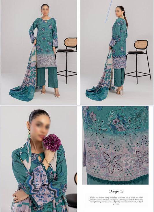 Elegant Meraki Vol.01 | Digital Print & Embroidered Winter Suits 🛍️